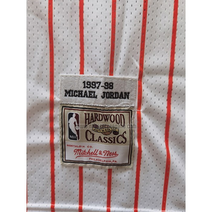 Camiseta Chicago Bulls Michael Jordan NO 23 Reload Hardwood Classics Blanco